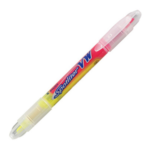 百乐 双头荧光笔粉黄/粉红1.0MM SVW-15SL-YP（EX）