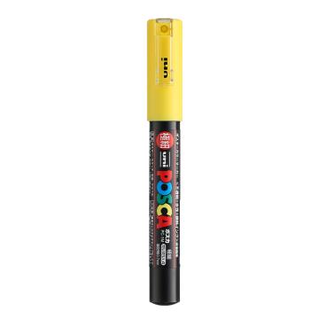 UNI 三菱POSCA马克笔极细0.7mm海报广告记号笔（10支/盒） PC-1M黄色