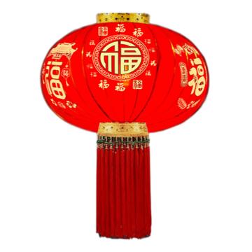 纺派侬 新款大红灯笼过年挂大门80#，平安珠-大圆福，2米LED灯，共两套，直径55cm FPNHDL-SYDH80