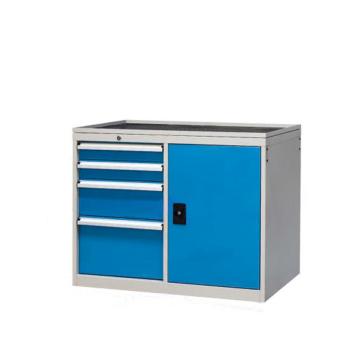 信高 固定式工具柜，(四个抽屉+门柜)蓝色 XB70-4SMG