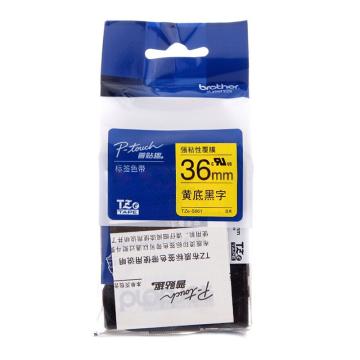 兄弟 标签色带黄底/黑字（强粘性） 36mm TZe-S661