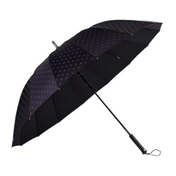 天堂伞 长柄伞直杆伞商务16骨半自动双人雨伞黑胶防晴晒雨伞马赛克 13039E