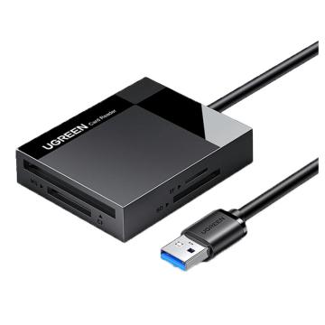 绿联 USB3.0多功能读卡器四合一多功能相机SD tf CF MS内存卡读卡器 CR125（30231）