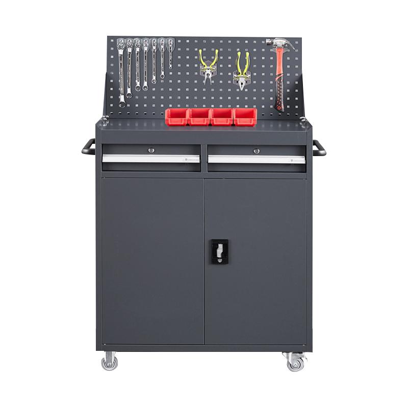 京图尚冠 工具柜带网二抽带轮深灰色900*420*1450mm TC490