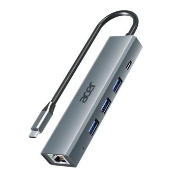 Acer/宏碁 5口拓展坞PD100W *1 USB3.0*3 千兆网口*1 HY41-T5（千兆版）