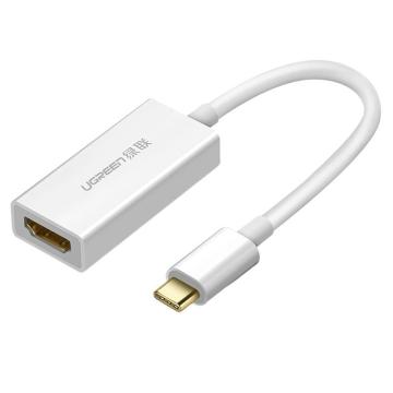 绿联 Type-C扩展坞USB 3.1Type-C转HDMI转换器 10cm 白色 40273
