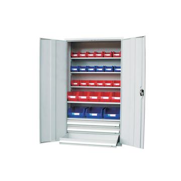 锐德 4层层板铁门型置物柜外形尺寸(mm):1000W×600D×1800H(不含零件盒) C106018D3