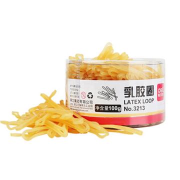deli/得力 乳胶圈/橡皮筋/橡胶圈100克/筒 3213 微黄色