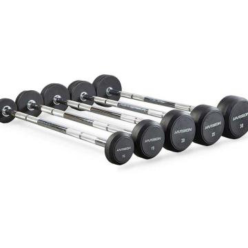 汉臣 小杠铃固定直杆杠铃橡胶哑铃杆家用举重深蹲 100KG 直杠 直杠（10-30KG/根）