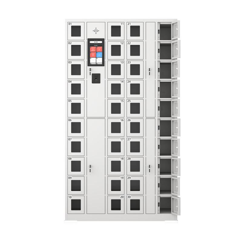 京图尚冠 智能手机柜40门人脸+指纹+刷卡灰白色1000*300*1800mm TD603
