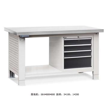 位邦 升降工作台，不锈钢台面，四抽工具柜，台面1800×750mm，高度750~1050mm 79.7631.15