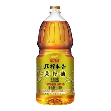 金龙鱼 食用油（一件代发） 压榨本香菜籽油-1.5L