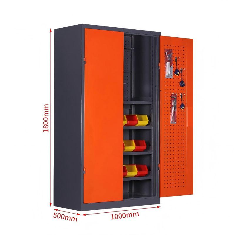 京图尚冠 重型工具柜内四层板带挂板灰色橘色套色1000*500*1800mmTB575 TB575
