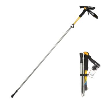 三极户外 户外折叠轻便爬山登山杖135cm TP3909 黄色