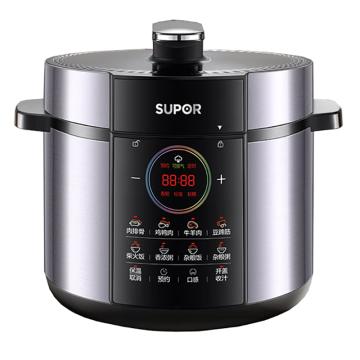 苏泊尔 电压力锅颜色暮云紫，重6.3kg，容量6L，电压220V~50Hz SY-60YC688