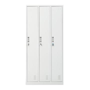 HiBoss 三门更衣柜铁皮柜储物柜员工存包挂衣柜鞋柜900*420*1800mm GJSP-86