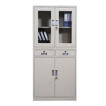 企诺 文件柜中二斗柜850*390*1800mm 板厚0.4mm QN-GW-215