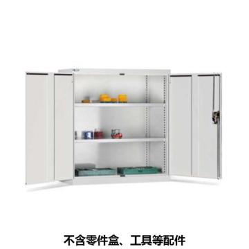 位邦 储物柜1023×550×1000mm，灰色，对开钢门柜，2层层板 77.6201.01