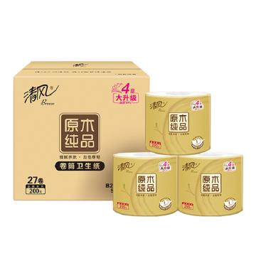 清风 4层200克原木金装卷筒卫生纸 B201GJ27E