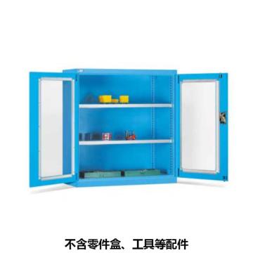位邦 储物柜，1023×550×1000mm，蓝色，对开玻璃门柜，2层层板 77.6202.02