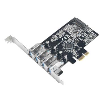 麦沃 PCI-E转4口USB3.0扩展卡台式电脑主机内置USB3.0转接卡 PCIEX1转USB3.0*4扩展卡 KC005A