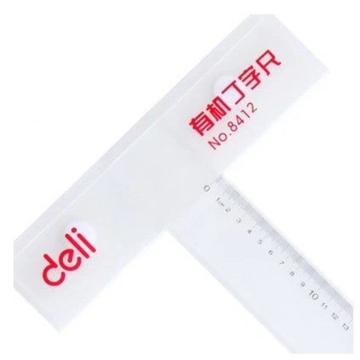 deli/得力 有机丁字尺透明色 93cm 8412