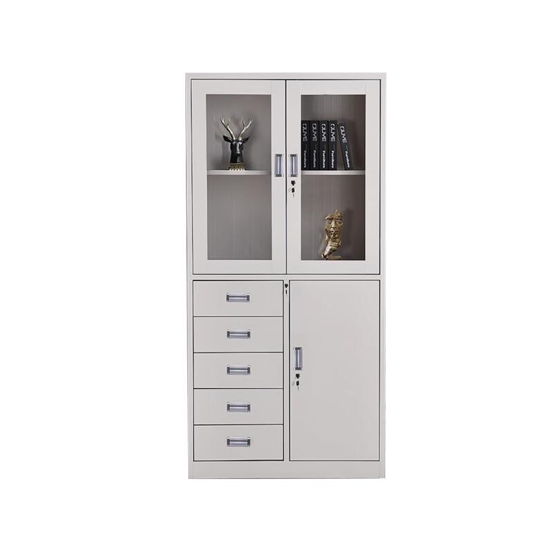 企诺 办公文件柜特厚偏五斗文件柜850*390*1800mm厚度0..9mm QNGa12A1-08PA