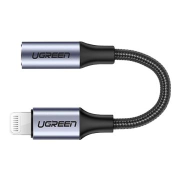 绿联 转接线Lightning公转3.5mm母音频转接线 深空灰 US211（30756）