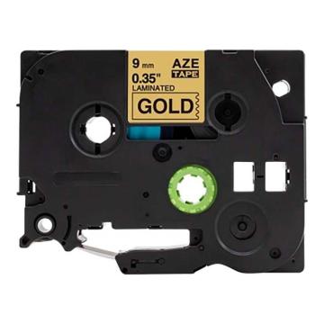 功成狮 标签色带，AZE-821GCDY0198 宽度9mm 金底黑字，适用于兄弟ＴＺ系列标签机 GCDY0198