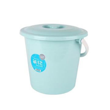 茶花 雅致提桶水桶（含盖）17L 34*32cm 随机色 0234-A