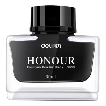 deli/得力 钢笔墨水/非碳素钢笔墨水30ml S636黑