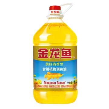 金龙鱼 食用油 植物调和油葵籽清香型，5L（按箱）