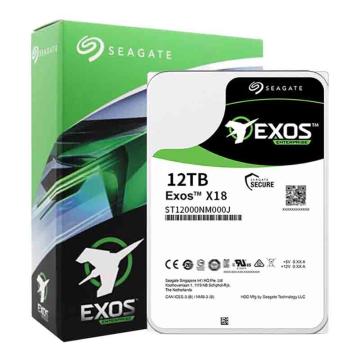 希捷 企业级硬盘12TB 256MB 7200RPM CMR垂直 SATA 希捷银河Exos X18系列 ST12000NM000J
