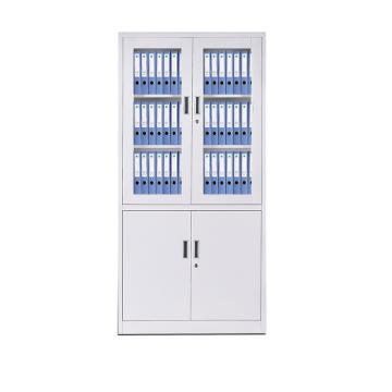 京鑫辉 大器械文件柜钢制凭证财务票据柜文件柜玻璃柜 厚度0.7mm H1850*W900*D400 XHSJ-PT04