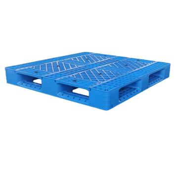 功成狮 塑料托盘，田字网格，尺寸:1200×1100×150mm，动载:1.3t，静载:5t，蓝色，加四根钢管 GHSS0189