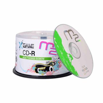 麦克赛尔 CD-R光盘刻录光碟 空白 不可打印光盘 桶装50片 M2系列48速700M