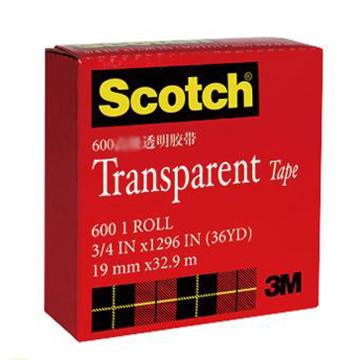 3M 600高效透明胶带 600 3/4英寸*33M