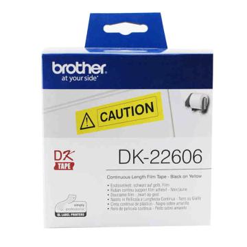 兄弟 DK色带62mm*15.24m 黄底/黑字（菲林） DK-22606