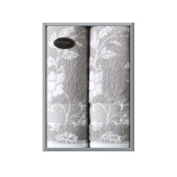 金号 毛巾套装70cm×34cm毛巾×2 无捻双层 SK1056 心叶物语系列6