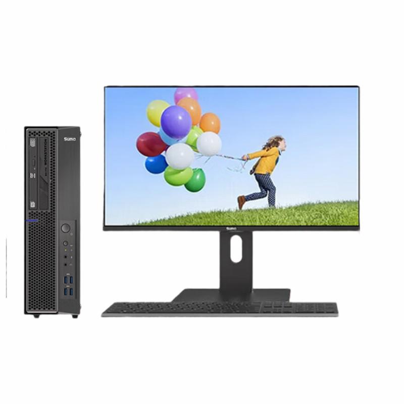 中科可控 台式机电脑/海光3350/16GB/512G固态/2G独显/含正版麒麟操作系统/23.8英寸显示器 天阔T40.