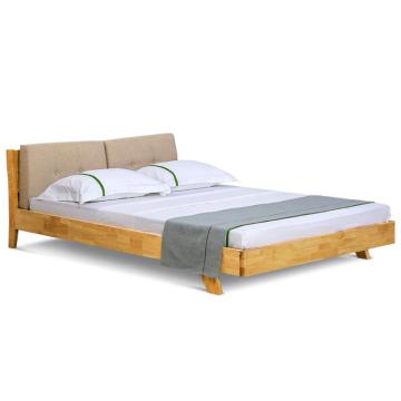 中兴 1.5米实木双人床木质原木色双人床 1500*2100*1000mm 原木色 QLZX225
