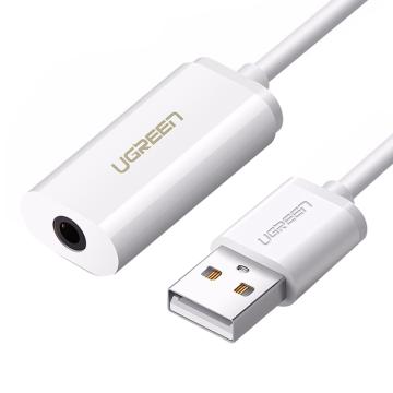 绿联 USB2.0声卡USB A公转 3.5 AUX 支持Mac OS/Windows/Linux等系统 US206（30712）