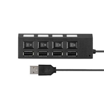 酷比客 USB2.0 4口集线器带开关/黑色 LCHB02BBK