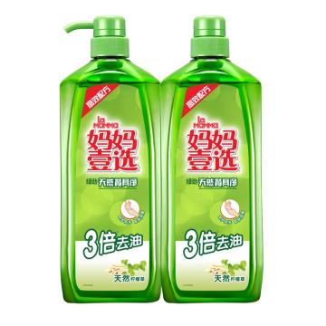妈妈壹选 餐具净 天然柠檬草1.28kg+补充装1.28kg