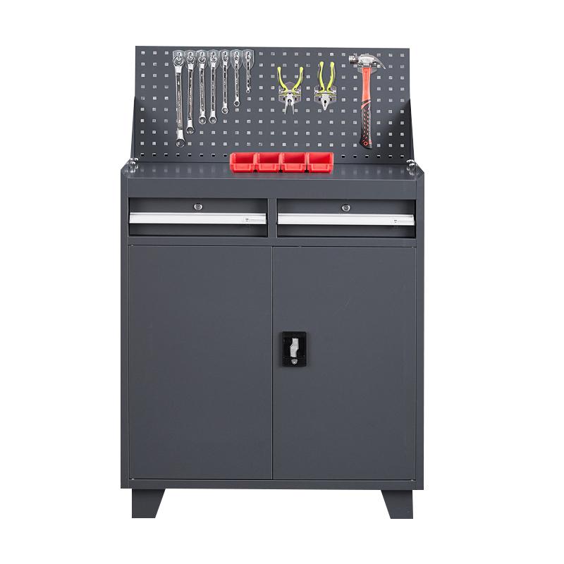 京图尚冠 工具柜带网二抽带脚深灰色900*420*1450mm TC486
