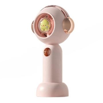 功成狮 迷你小风扇手持喷雾制冷迷你小风扇粉色 GFUD0537