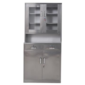 中阳 304不锈钢操作台器械柜900宽*390深*1800高 钢板厚度为0.7mm 灰白色 ZYB-08