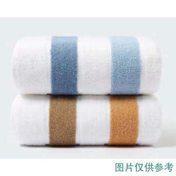 洁丽雅 毛巾套装120g 90×34cm两条装 灰+蓝 6725