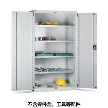 位邦 储物柜1023×550×1800mm，灰色，对开钢门柜，4层层板 77.6311.01