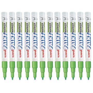 UNI 三菱记号笔油漆笔0.8-1.2mm（12支/盒） PX-21浅绿色